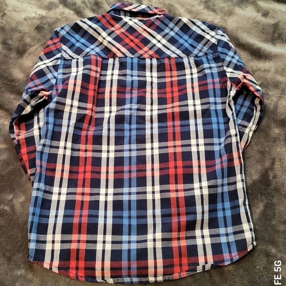 🩷 3/$15 Boys (S[6]) 2-piece Old Navy & Faded Gear Plaid Long Sleeve Shirts, EUC